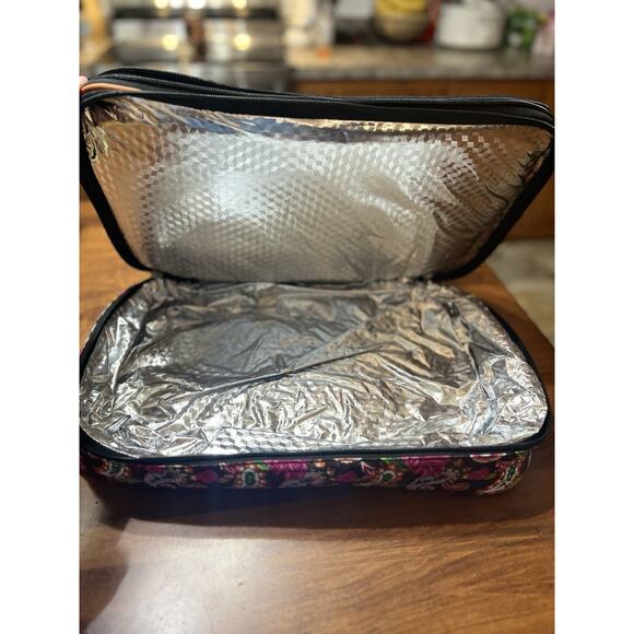 Rosen Blue QP801 Quilted Casserole Carrier Pink, Brown Paisley Thermal NWT NEW - Picture 5 of 11